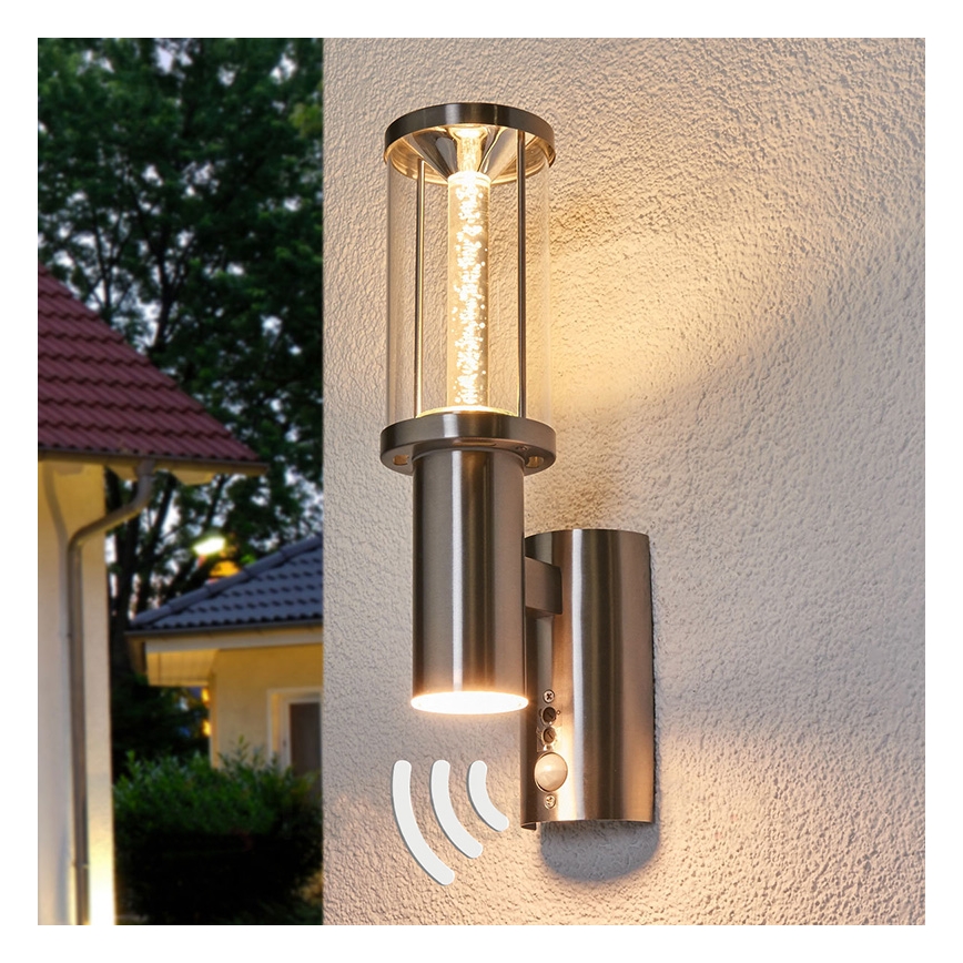 Eglo -  LED Välivalgusti anduriga 1xGU10/3W + 1xLED/3.7W IP44