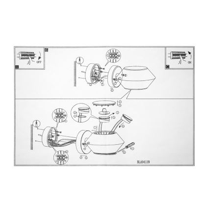 Eglo 94139 - LED Välivalgustus NOCELLA 2xLED/2,5W/230V IP44