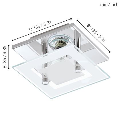 Eglo - LED-laevalgusti 1xGU10-LED/3W/230V