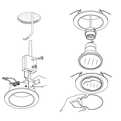 Eglo - KOMPLEKT 3x Süvistatav laevalgusti PENETO 3xGU10-LED/3W/230V