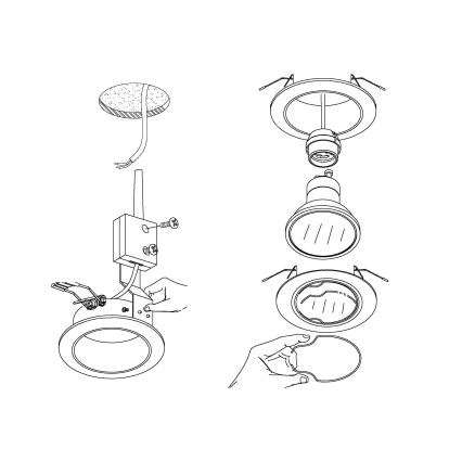 Eglo - KOMPLEKT 3x LED ripplaevalgusti PENETO 3xGU10-LED/3W/230V