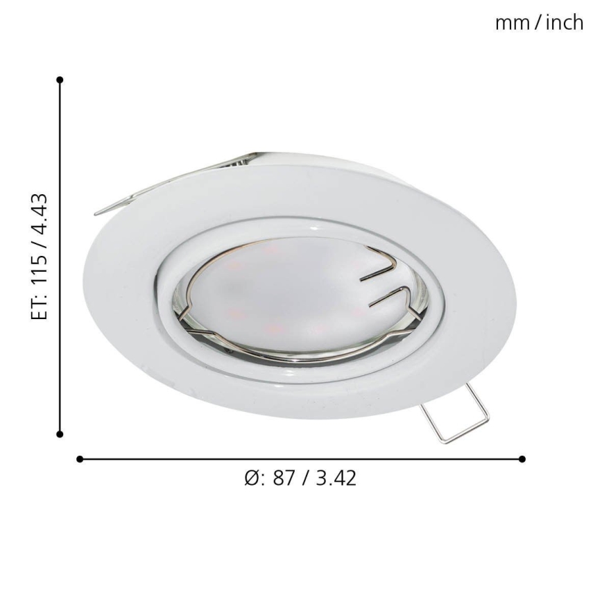 Eglo - LED Süvistatav valgusti 1xGU10-LED/5W/230V