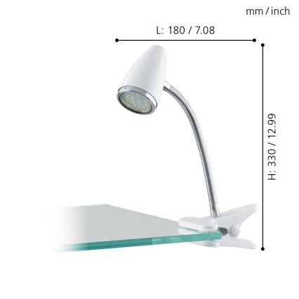 Eglo - Klambriga LED lamp 1xGU10-LED/3W/230V