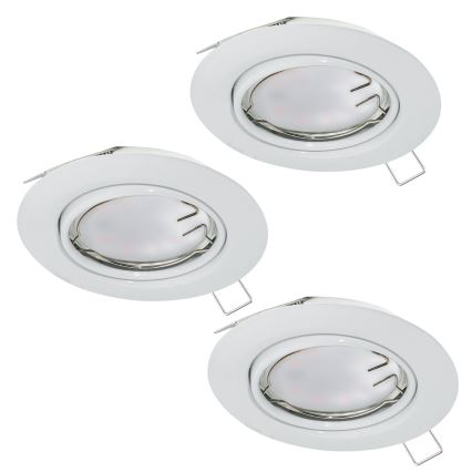 Eglo - Komplekt 3x LED süvistatud valgusti PENETO 1xGU10-LED/5W/230V