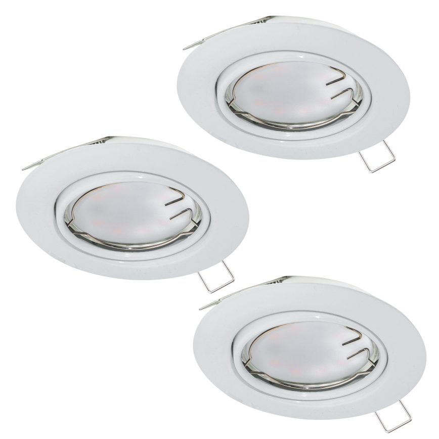 Eglo - Komplekt 3x LED süvistatud valgusti PENETO 1xGU10-LED/5W/230V