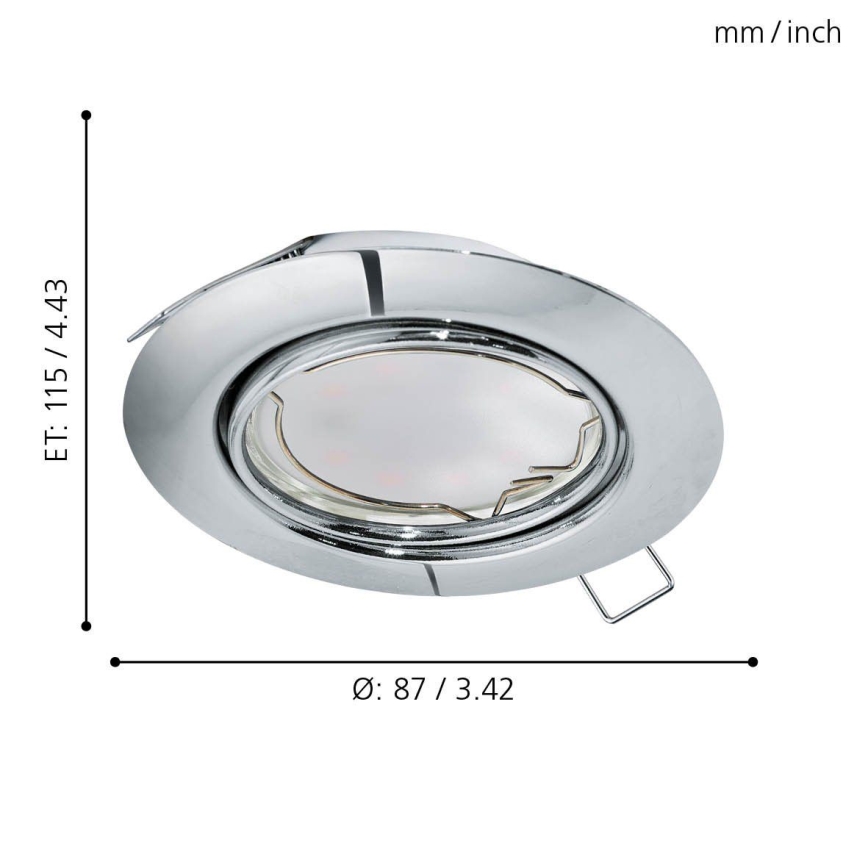 Eglo - KOMPLEKT 3x LED Süvistatav valgusti PENETO 3xGU10-LED/5W/230V