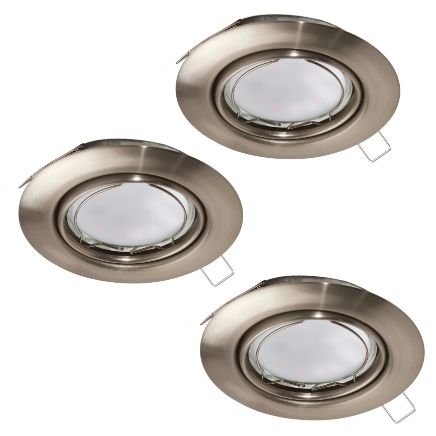 Eglo - KOMPLEKT 3x LED Süvistatav valgusti PENETO 3xGU10-LED/5W/230V