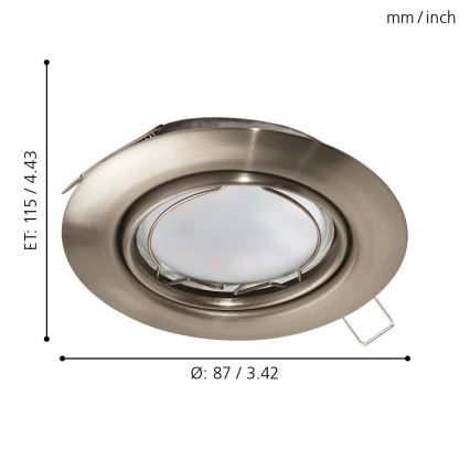 Eglo - KOMPLEKT 3x LED sissepaigaldatavad laevalgustid PENETO 1xGU10-LED/5W/230V