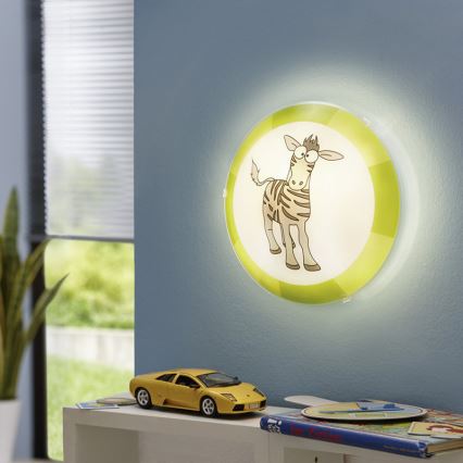 Eglo 94458 - Laevalgusti lastetuppa BIUBIU 1xE27/60W/230V sebra