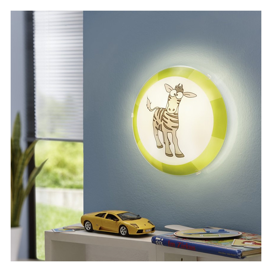 Eglo 94458 - Laevalgusti lastetuppa BIUBIU 1xE27/60W/230V sebra