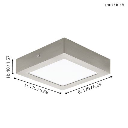 Eglo 94524 - LED-laevalgusti FUEVA 1 LED/10.9W/230V