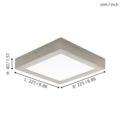 Eglo 94526 - LED-laevalgusti FUEVA 1 LED/16.5W/230V