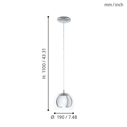 Eglo - Lühter 1xE27/60W/230V