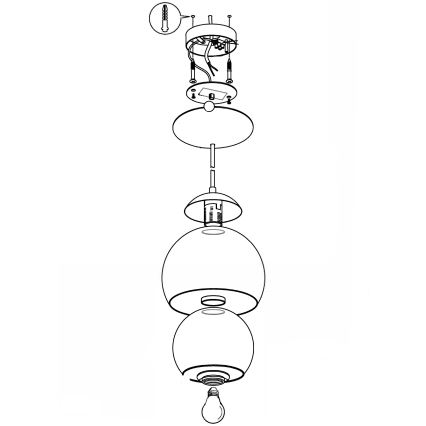 Eglo - Lühter 1xE27/60W/230V