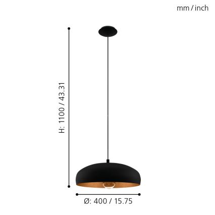 Eglo - Lühter 1xE27/60W/230V
