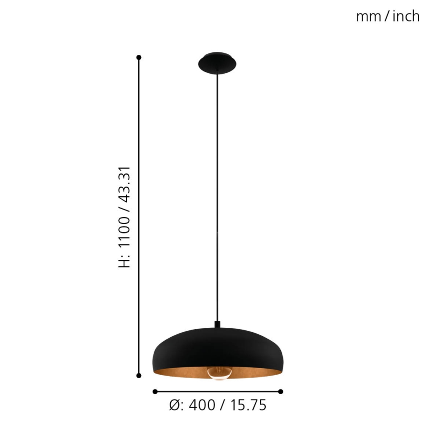 Eglo - Lühter 1xE27/60W/230V