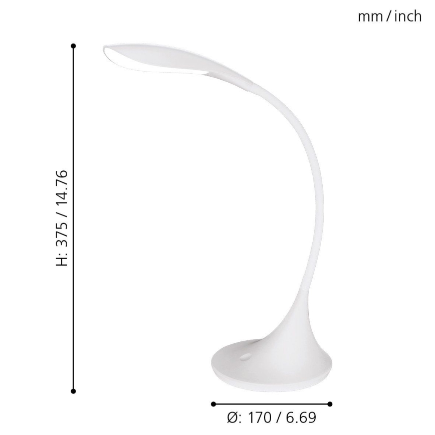 Eglo - hämardatav LED laualamp 1xLED/4.5W/230V valge