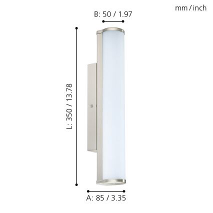 Eglo - LED Vannitoavalgusti 1xLED/8W/230V IP44
