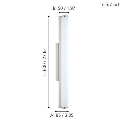 Eglo - LED Vannitoavalgusti 1xLED/16W/230V IP44