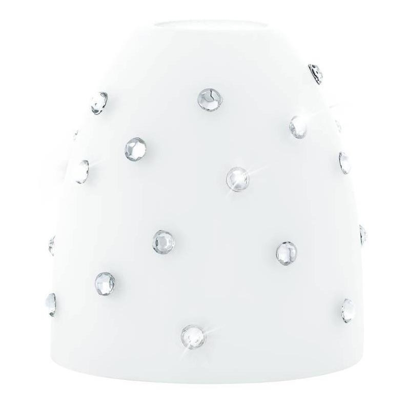 Eglo 94749 - Asendusklaas lühtrile, laualambile, laevalgustile ja kohtvalgustile MY CHOICE d. 9 cm valge/kroom