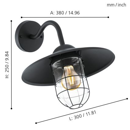 Eglo - välisvalgusti 1xE27/60W/230V