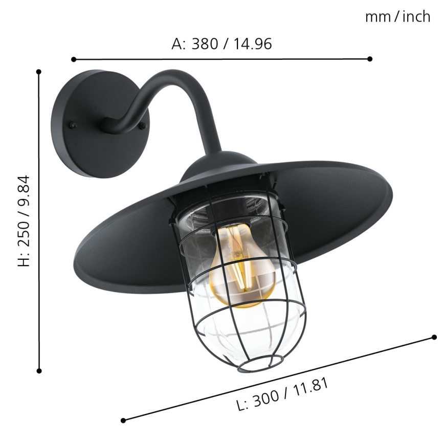 Eglo - välisvalgusti 1xE27/60W/230V