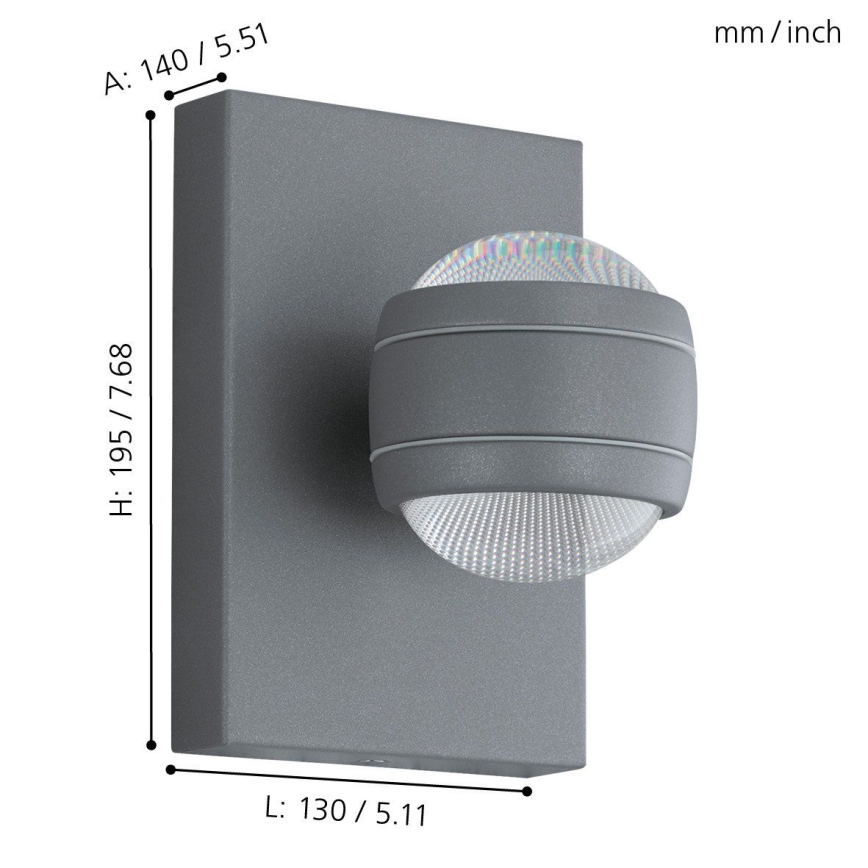 Eglo - LED Välivalgusti 2xLED/3,7W/230V IP44