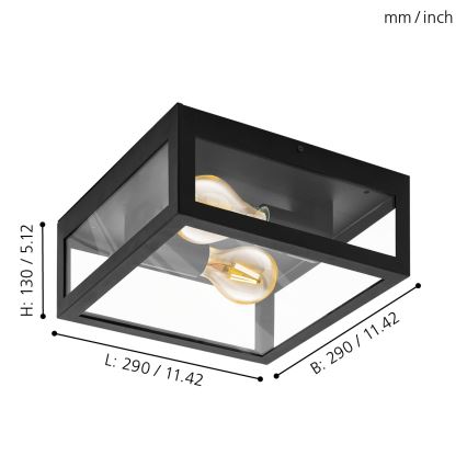 Eglo - Välivalgusti 2x60W IP44