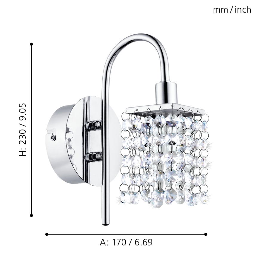 Eglo - LED Vannitoavalgusti 1xLED/2,5W/230V IP44
