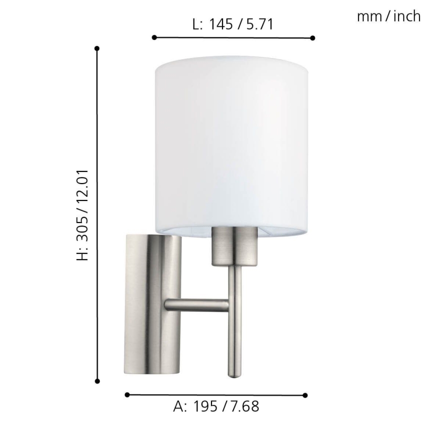 Eglo - Seinavalgusti 1xE27/60W/230V