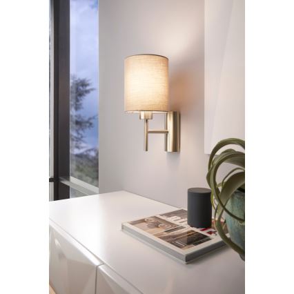 Eglo - Seinavalgusti 1xE27/60W/230V taupe