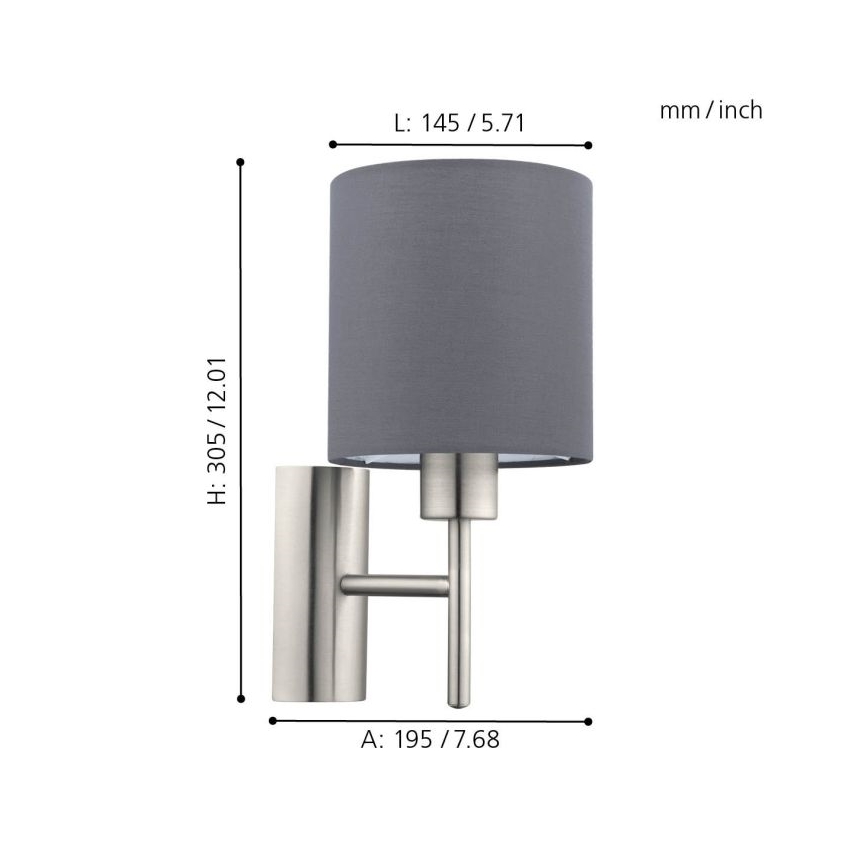 Eglo - Seinavalgusti 1xE27/60W/230V