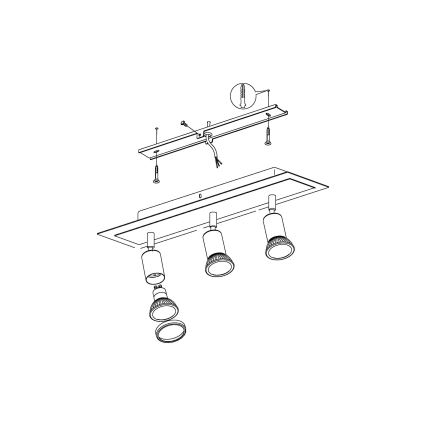 Eglo 94965 - LED-kohtvalgusti SARRIA 3xGU10-LED/5W/230V