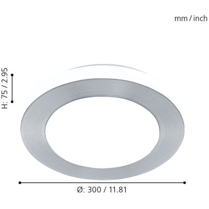 Eglo - LED Vannitoavalgusti 1xLED/11W/230V IP44