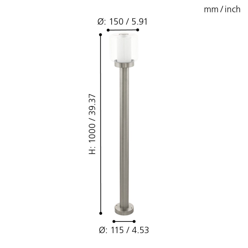 Eglo 95019 - Välivalgusti POLIENTO 1xE27/40W IP44