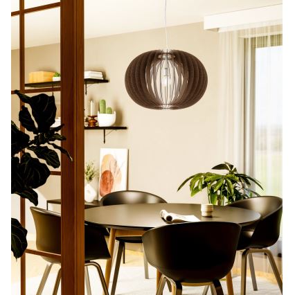 Eglo 95026 - rippvalgusti kaabliga STELLATO, 1xE27/60W/230V, läbimõõt 70 cm, pruun