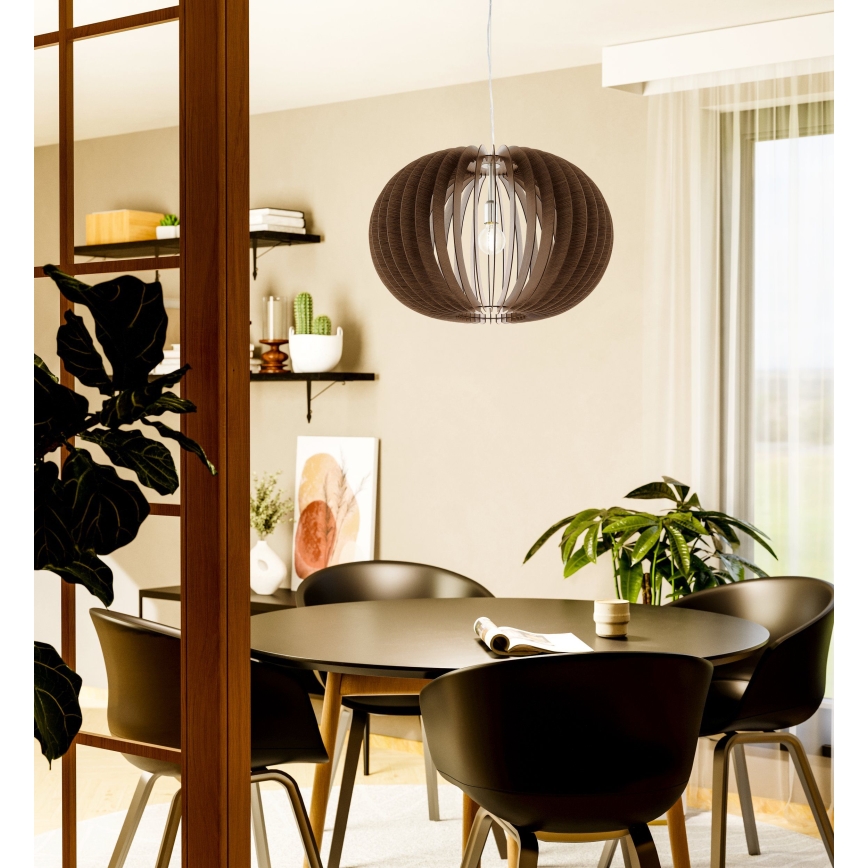 Eglo 95026 - rippvalgusti kaabliga STELLATO, 1xE27/60W/230V, läbimõõt 70 cm, pruun