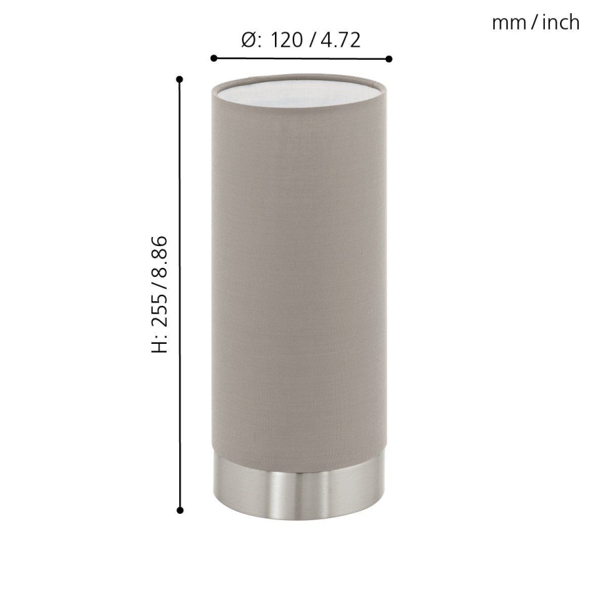 Eglo - Hämardatav laualamp 1xE27/40W/230V taupe