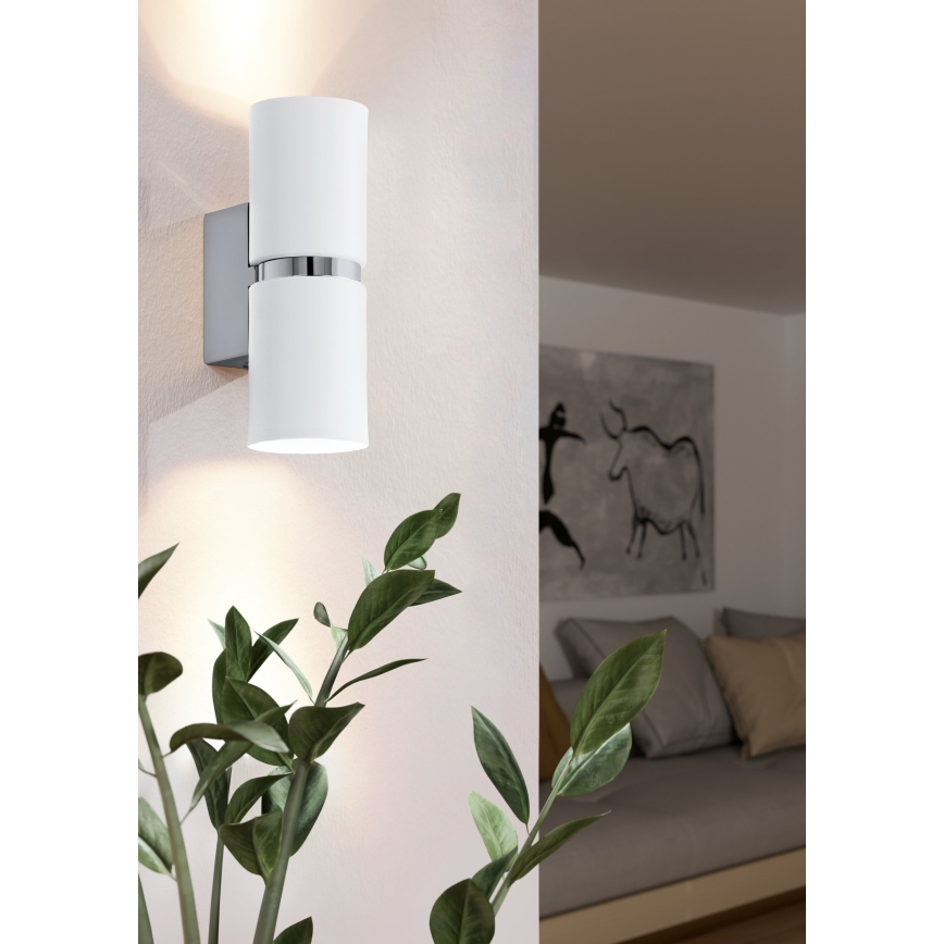 Eglo - LED-seinavalgusti 2xGU10-LED/4W/230V
