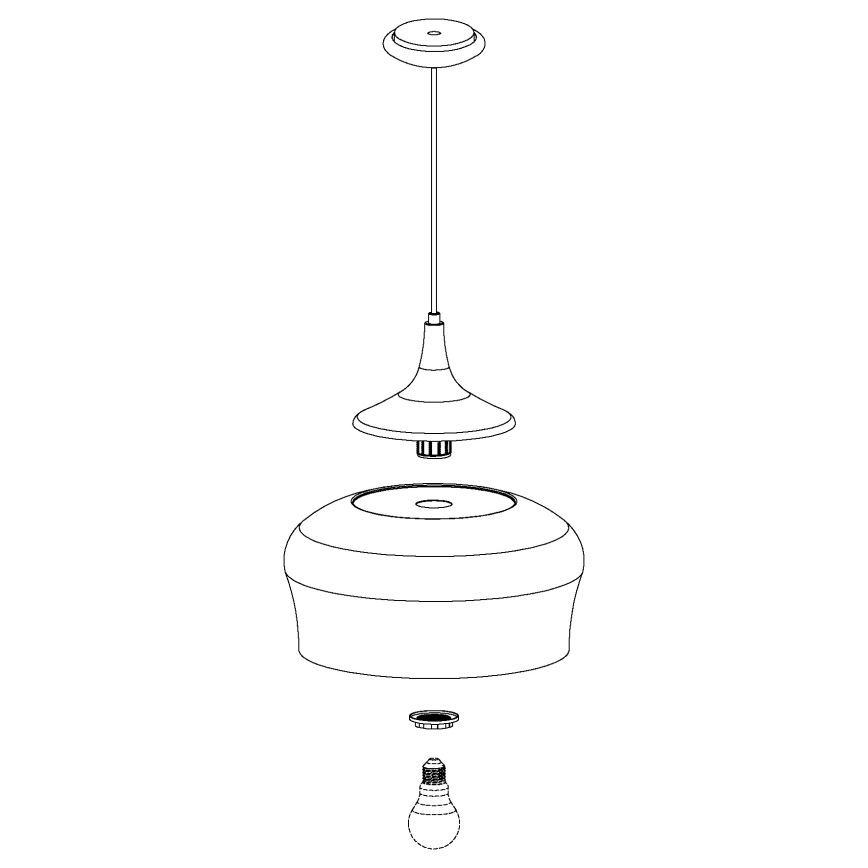 Eglo - Lühter 1xE27/60W/230V