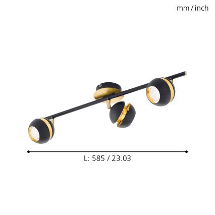 Eglo - LED-kohtvalgusti 3xGU10-LED/4W/230V