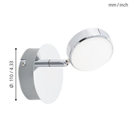 Eglo - LED suunatav valgusti LED/5,4W/230V