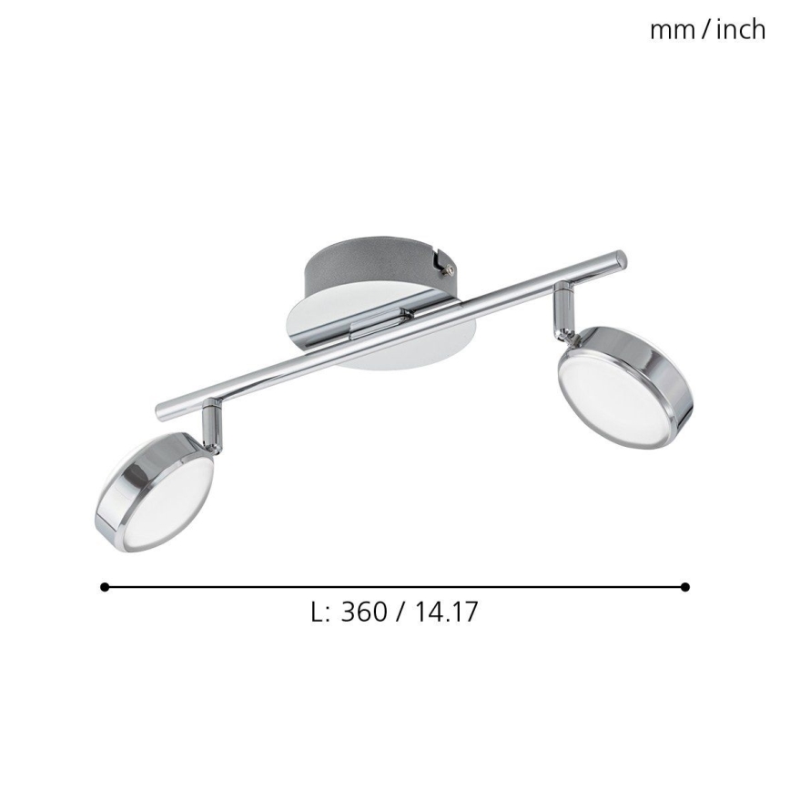 Eglo 95629 - LED-kohtvalgusti SALTO 2xLED/5.4W/230V