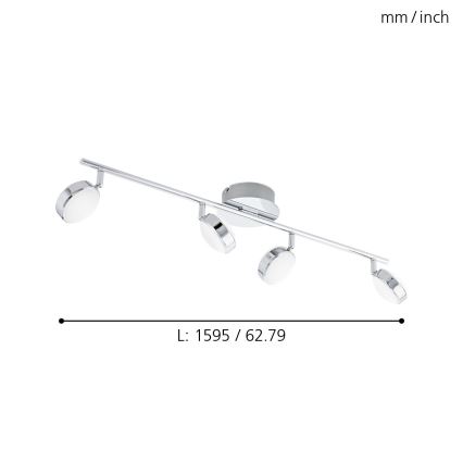 Eglo - LED-kohtvalgusti 4xLED/5.4W/230V