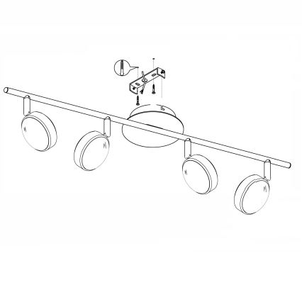 Eglo - LED-kohtvalgusti 4xLED/5.4W/230V