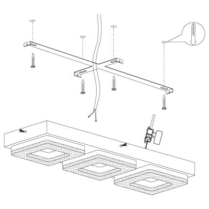 Eglo - LED Laevalgusti 3xLED/4W/230V