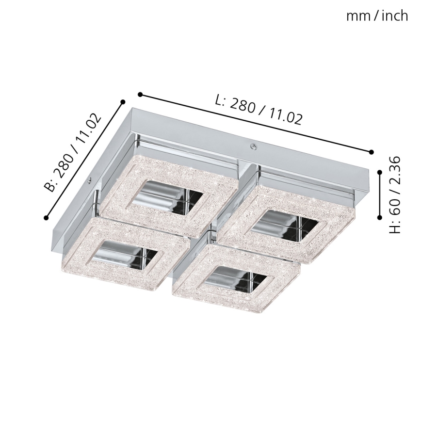 Eglo - LED Laevalgusti 4xLED/4W/230V
