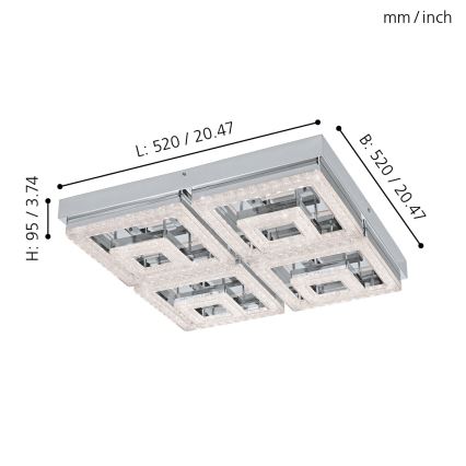 Eglo - LED Laevalgusti LED/48W/230V