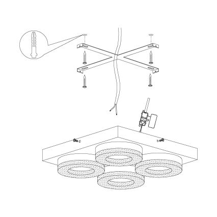 Eglo - LED Laevalgusti 4xLED/4W/230V