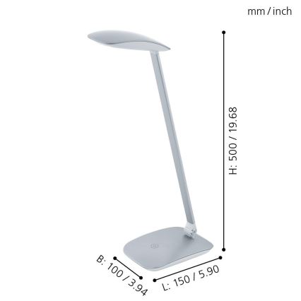 Eglo - hämardatav LED-laualamp LED/4,5W/USB